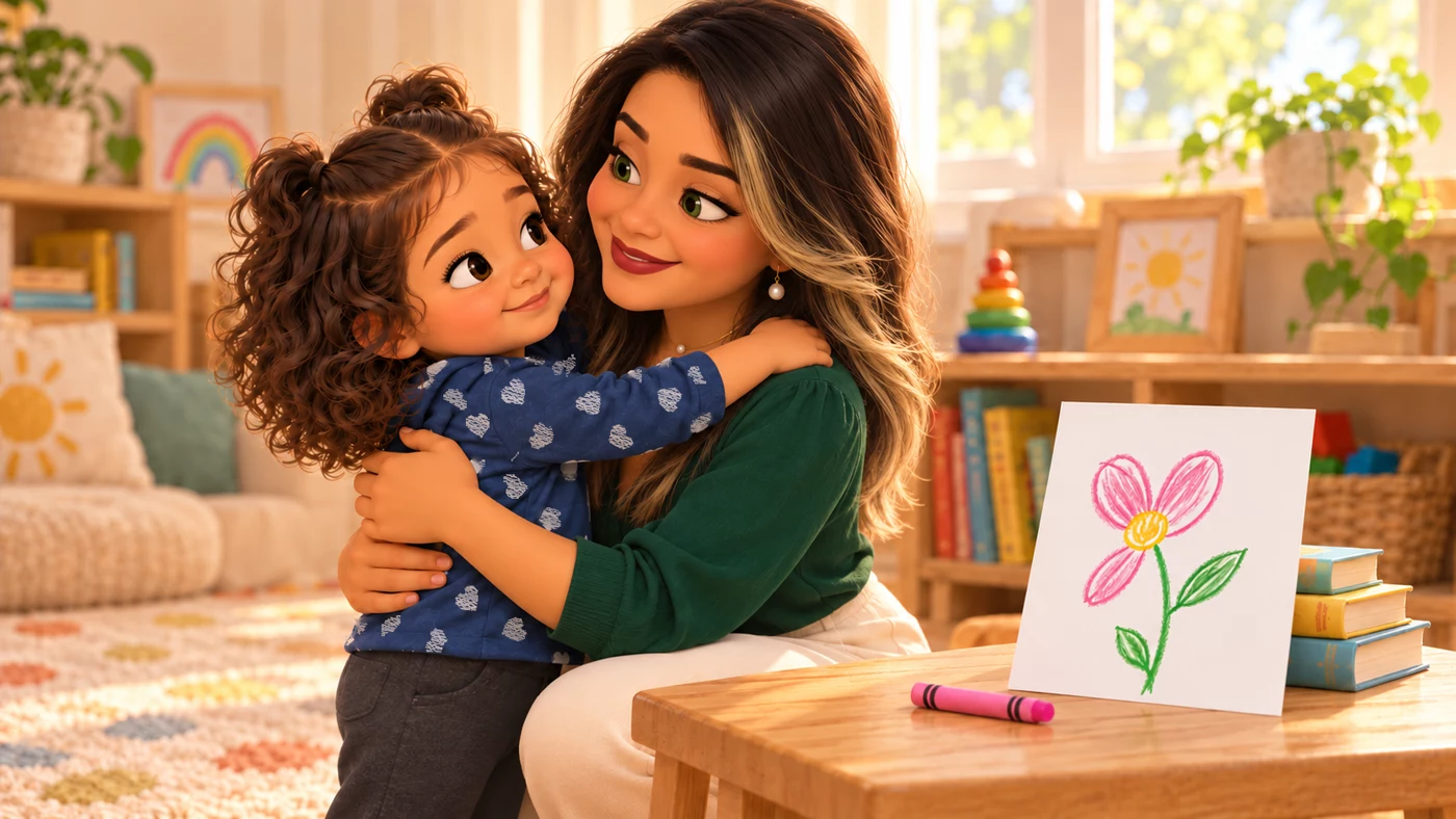 O abraço de Laura e sua mãe